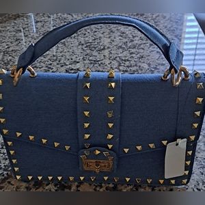 Brand new denim crossbody purse